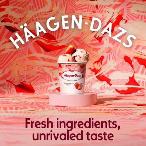 Haagen-Dazs Strawberry & Cream Ice Cream thumbnail 4