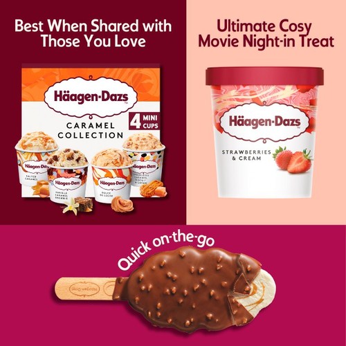 Haagen-Dazs Strawberry & Cream Ice Cream thumbnail 5