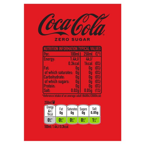Coca-Cola Zero Sugar Bottles   4 x 250ml thumbnail 5