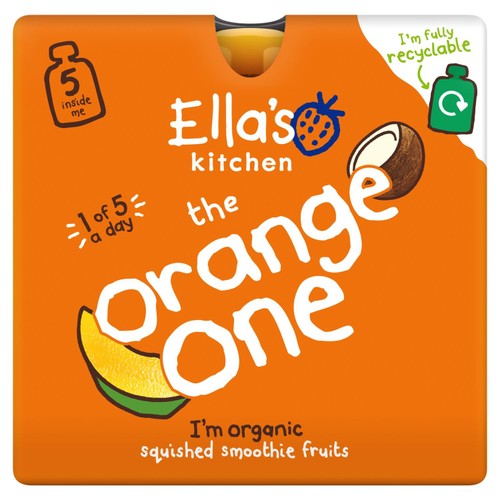 Ella's Kitchen Organic The Orange One Smoothie Multi Pouch 6+ Months 5x90g