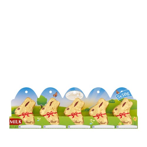 Lindt Gold Bunny Easter Milk Chocolate 5 x 10g thumbnail 2