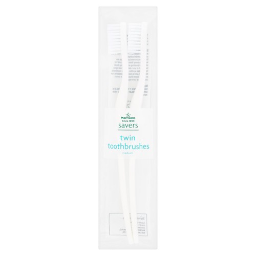 Morrisons Savers Twin Pack Toothbrushes Medium