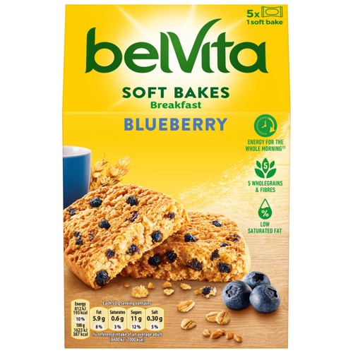 Belvita Soft Bakes Blueberry Cereal Snack Bars Multipack