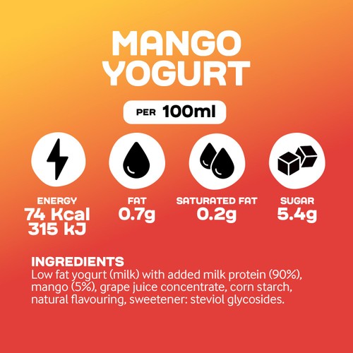 Arla Protein Mango Yogurt Pouch 200g thumbnail 4