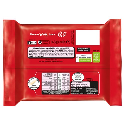 KitKat Chunky White Chocolate Bar Multipack 4x40g thumbnail 2