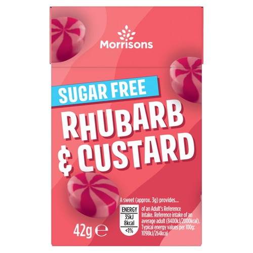 Morrisons Sugar Free Rhubarb & Custard 42g