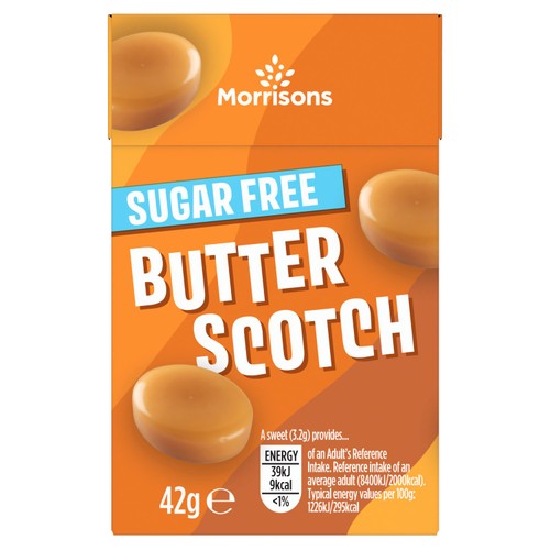 Morrisons Sugar Free Butterscotch 42g