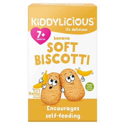 Kiddylicious Banana Soft Biscotti Baby Snacks thumbnail 2