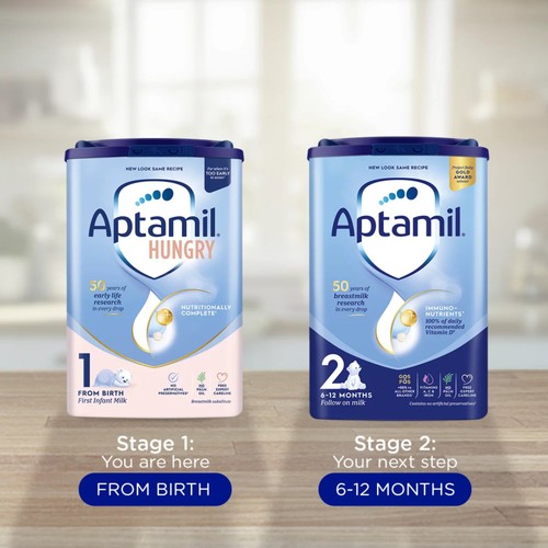 Aptamil Hungry First Infant Baby Milk Formula Powder from Birth thumbnail 4