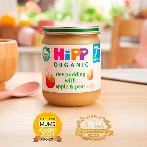 HiPP Organic Rice Pudding with Apple & Pear Baby Food Jar 7+ Months thumbnail 4
