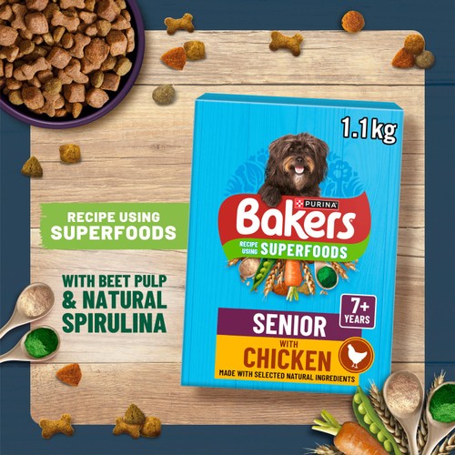 Bakers Senior Dry Dog Food Chicken & Veg thumbnail 2
