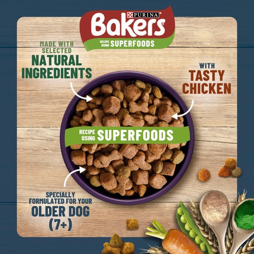 Bakers Senior Dry Dog Food Chicken & Veg thumbnail 4