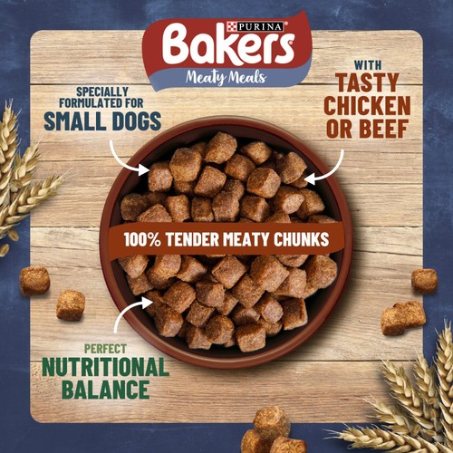Bakers Meaty Meals Small Dog Chicken Dry Dog Food thumbnail 3