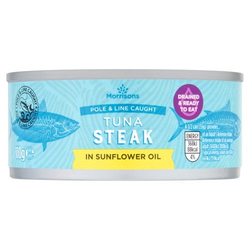 Morrisons No Drain Tuna Steak With A Little Sunflower Oil 110g