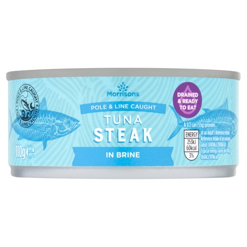 Morrisons No Drain Tuna Steak With A Little Brine 110g