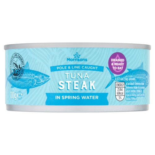 Morrisons No Drain Tuna Steak With A Little Spring Water 110g