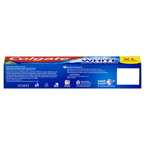 Colgate Advanced White Teeth Whitening Toothpaste thumbnail 2