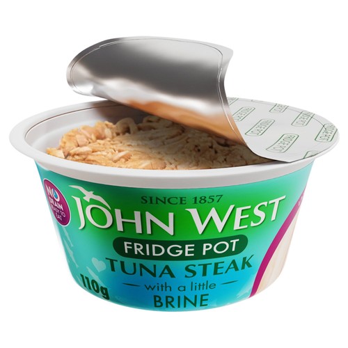 John West No Drain Fridge Pot Tuna Steak with a Little Brine 3x110g thumbnail 2