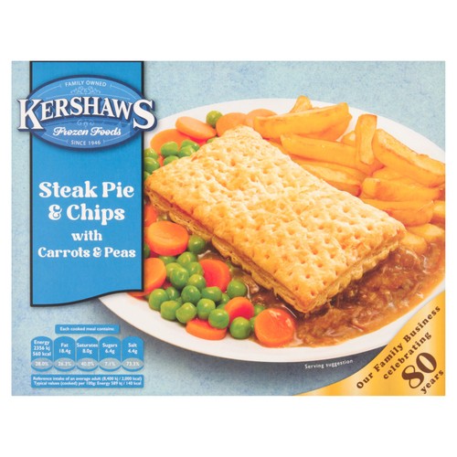 Kershaws Classic Steak Pie & Chips