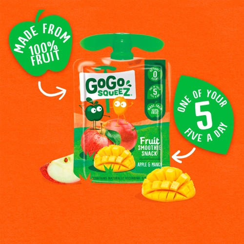 GoGo SqueeZ Fruit Smoothie Snack Apple and Mango thumbnail 5