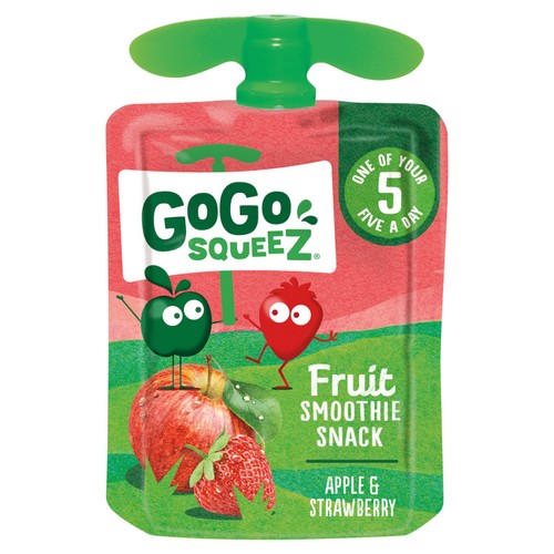 GoGo squeeZ Fruit Smoothie Snack Apple and Strawberry 4x90g thumbnail 3
