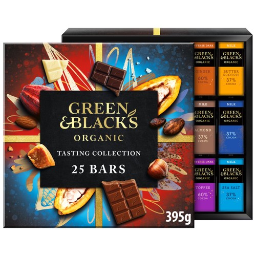 Green & Black's Organic Tasting Collection Dark, Milk & White Chocolate