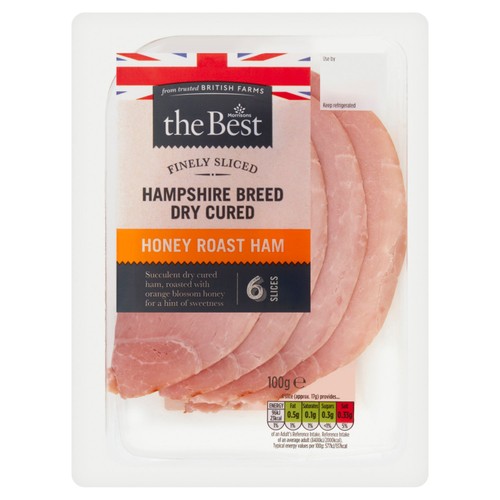 Morrisons The Best Finely Sliced Dry Cured Honey Roast Ham