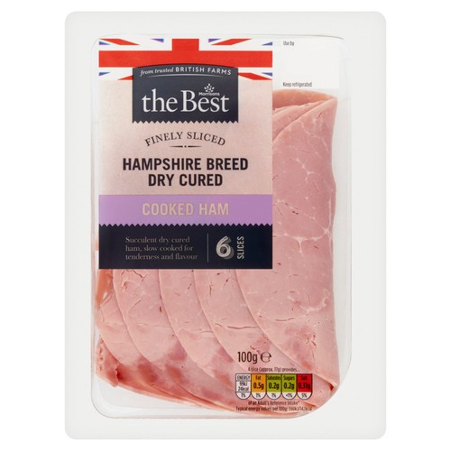 Morrisons The Best Finely Sliced Dry Cured Cooked Ham Slices 100g