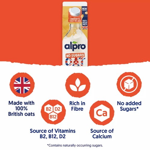 Alpro Oat No Sugars Chilled Drink 1L thumbnail 2