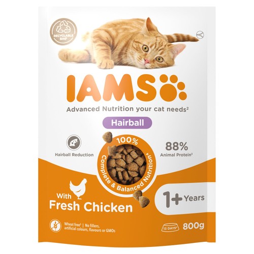 Iams For Vitality Hairball 1+ Years With Fresh Chicken thumbnail 2