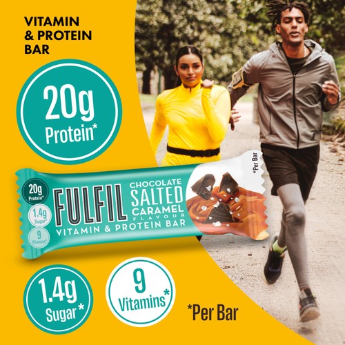 Fulfil Chocolate Salted Caramel Flavour Vitamin & Protein Bar 55g thumbnail 5