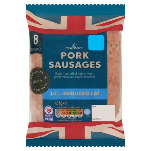 Morrisons 8 Butchers Style Reduced Fat Pork Sausage thumbnail 2