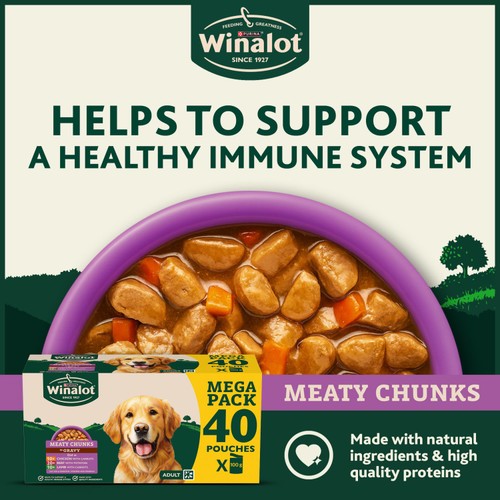 Winalot Wet Dog Food Pouches Mixed in Gravy  thumbnail 2