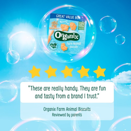 Organix Jammie Monsters Organic Jam Toddler Snack Biscuits Multipack thumbnail 2