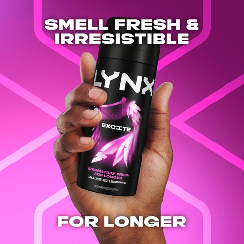 Lynx Excite Body Spray Deodorant For Men 150ml thumbnail 2