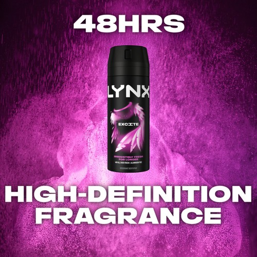 Lynx Excite Body Spray Deodorant For Men 150ml thumbnail 4