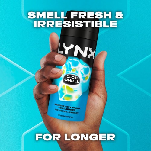 Lynx Ice Chill Body Spray For Men 150ml thumbnail 2