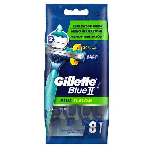 Gillette Blue Plus Slalom Disposable Razors 8 pack thumbnail 2