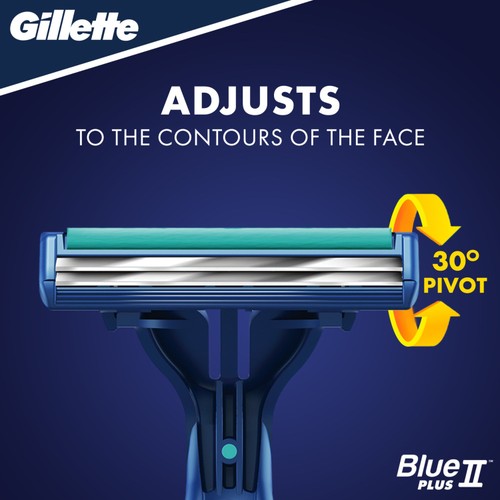 Gillette Blue Plus Slalom Disposable Razors 8 pack thumbnail 4