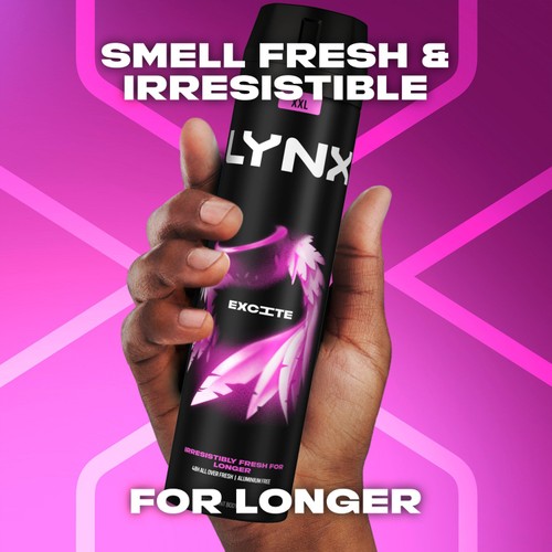 Lynx Excite Body Spray Deodorant 250ml thumbnail 2