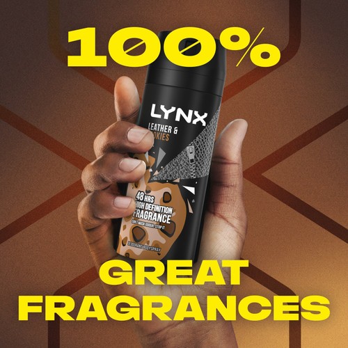 Lynx Collision Leather + Cookies Body Spray For Men 150ml thumbnail 2