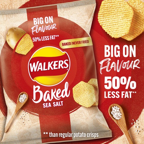 Walkers Baked Sea Salt Snacks Crisps  thumbnail 2