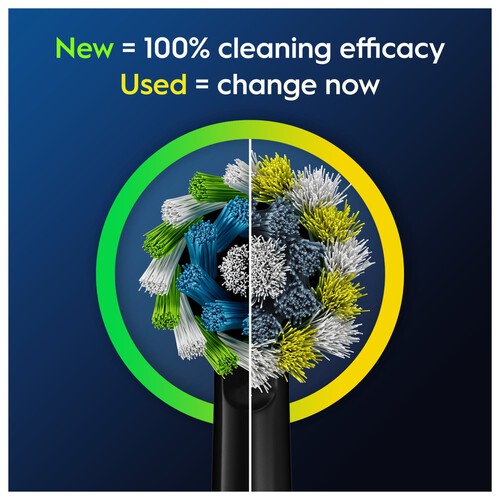 Oral-B Cross Action Black Electric Toothbrush Heads thumbnail 6