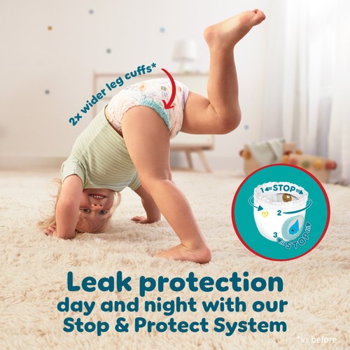 Pampers Baby-Dry Nappy Pants Size 5, 33 Nappies, 12kg - 17kg Essential Pack thumbnail 5