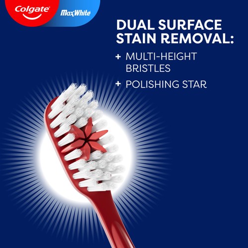Colgate Max White Medium Toothbrushes thumbnail 3