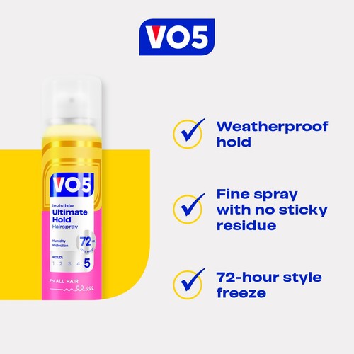 VO5 Invisible Ultimate Hold Hairspray 400ml thumbnail 3