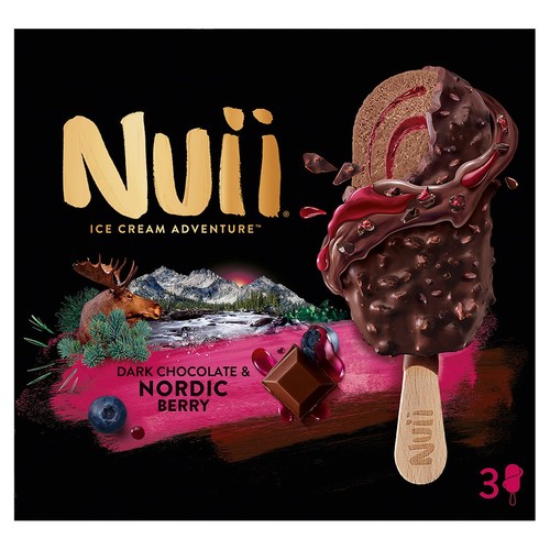 Nuii Dark Chocolate & Nordic Berry Ice Cream Sticks