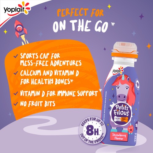 Petits Filous Kids Strawberry Yoghurt Drink thumbnail 5