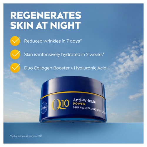 NIVEA Q10 Anti-Wrinkle Night Cream All Skin Types  thumbnail 3