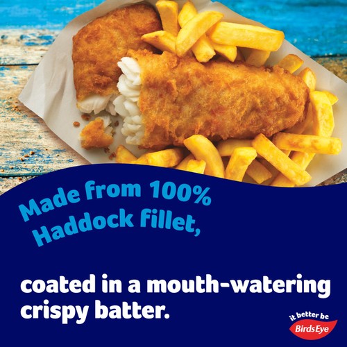Birds Eye 4 Large Haddock Fillets Battered thumbnail 3
